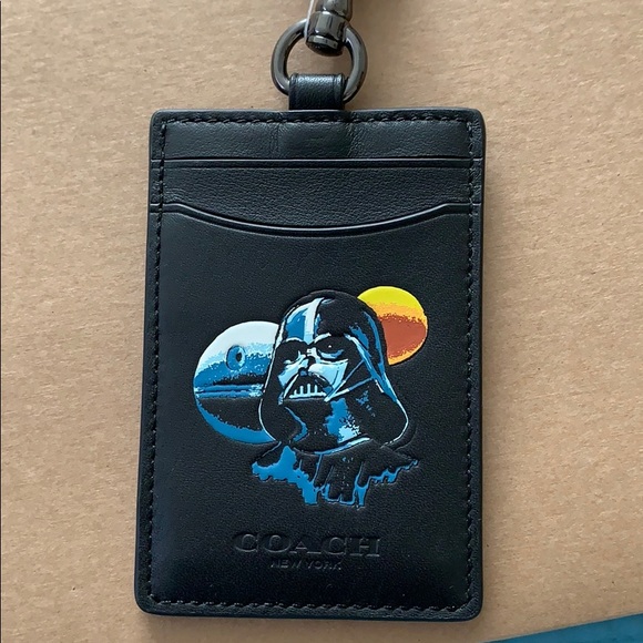 Coach Star Wars Leather ID Lanyard Darth Vader - Picture 3 of 8